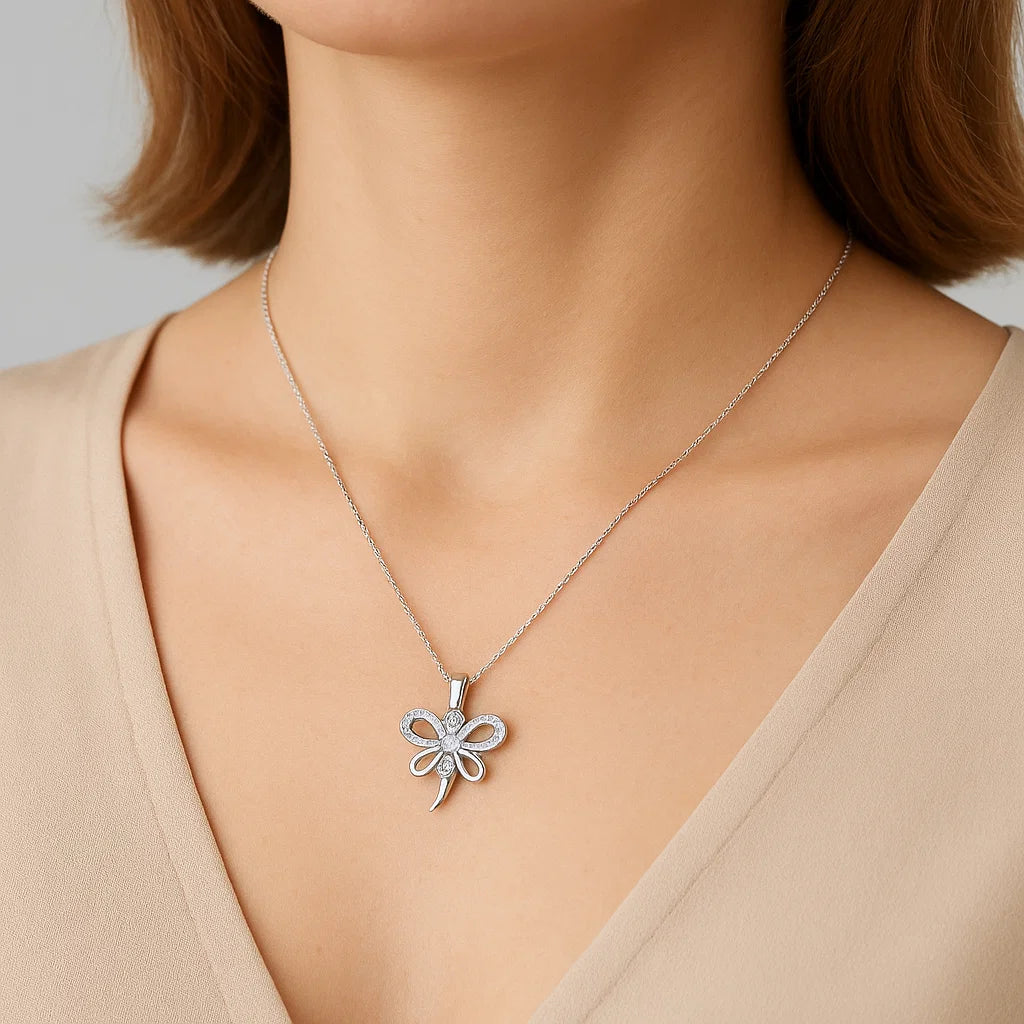 Colier din Argint Crystal Butterfly - DivaSilver
