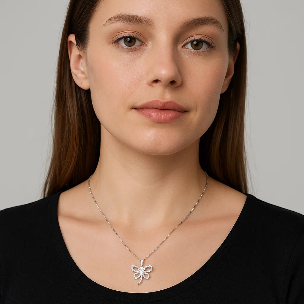 Colier din Argint Crystal Butterfly - DivaSilver