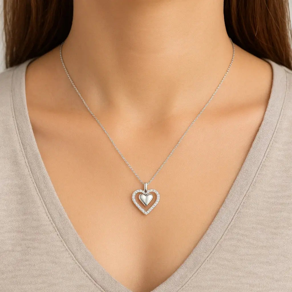 Colier din Argint Twin Love - DivaSilver