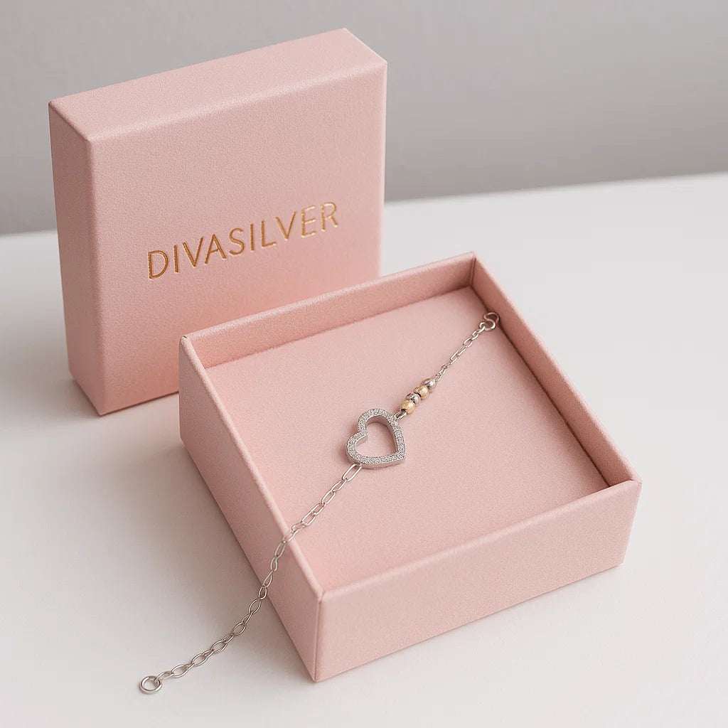 Bratara din Argint Complex Heart - DivaSilver