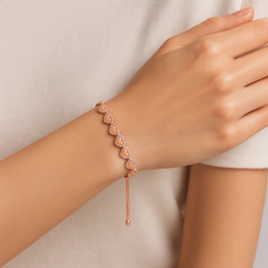Bratara din Argint Rose Hearts - DivaSilver