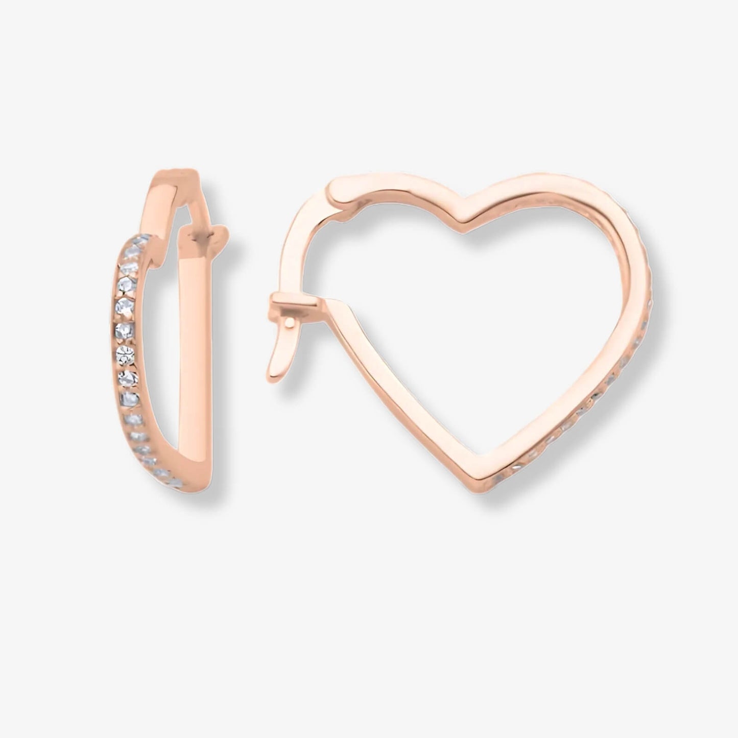 Cercei din Argint Rose Heart