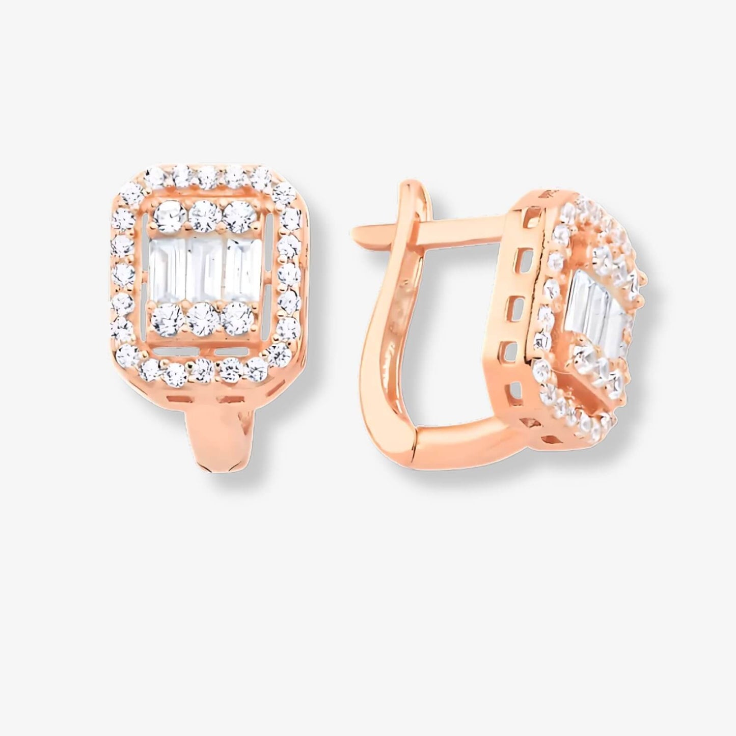Cercei din Argint Diamond Rose
