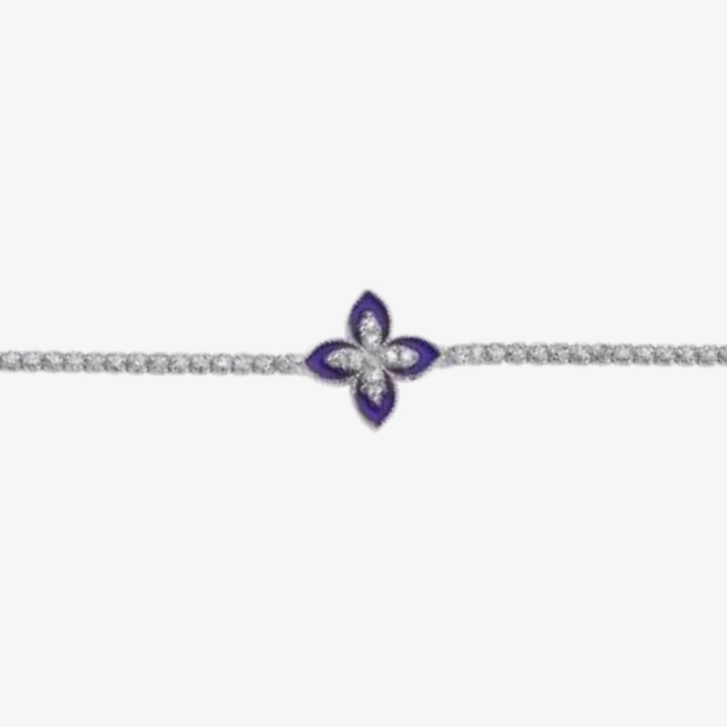 Bratara din Argint Purple Bloom