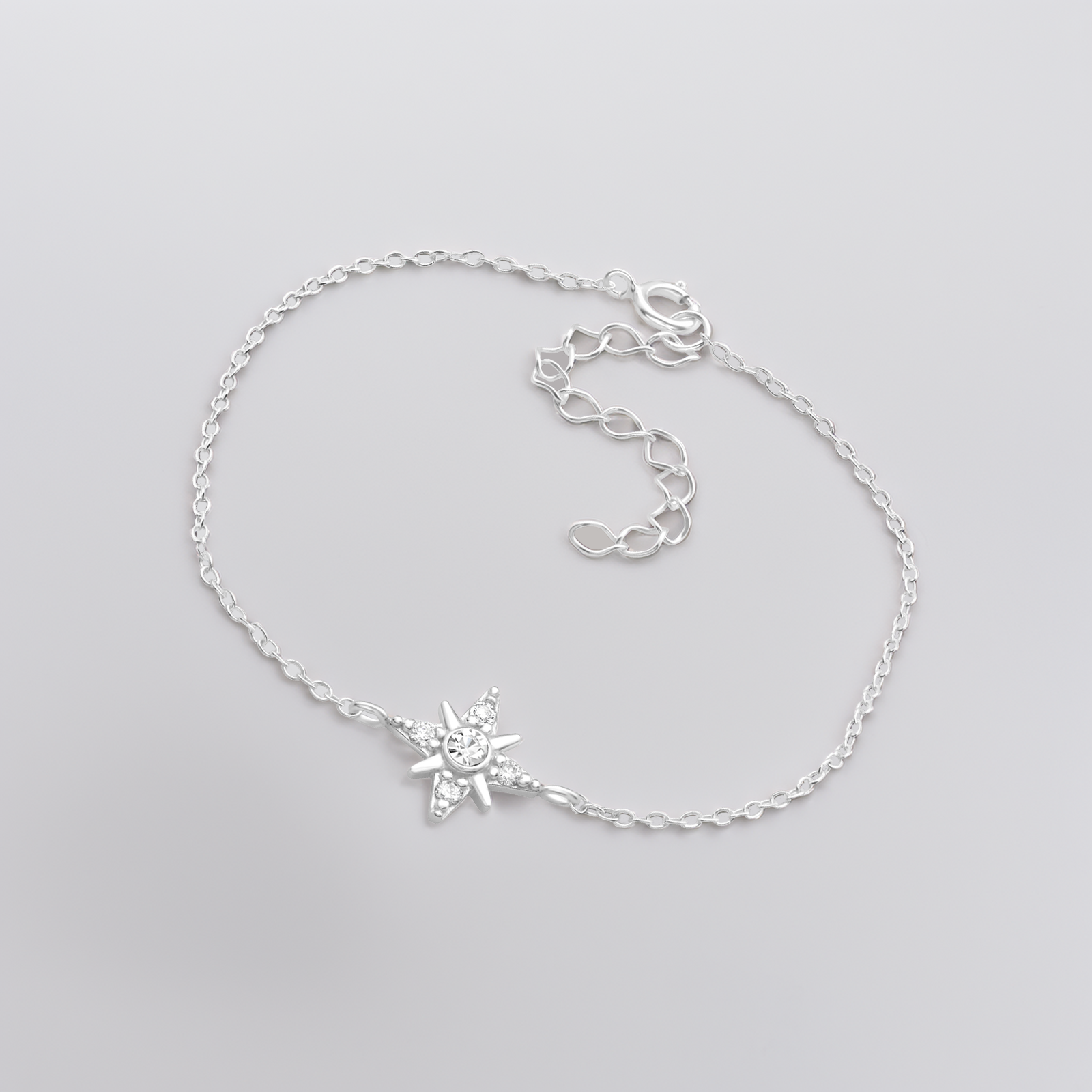 SET STEAUA Iubirii - BRATARA + CERCEI + LANTISOR DIN ARGINT S925 - DivaSilver