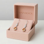 Cercei din Argint Amber Glow