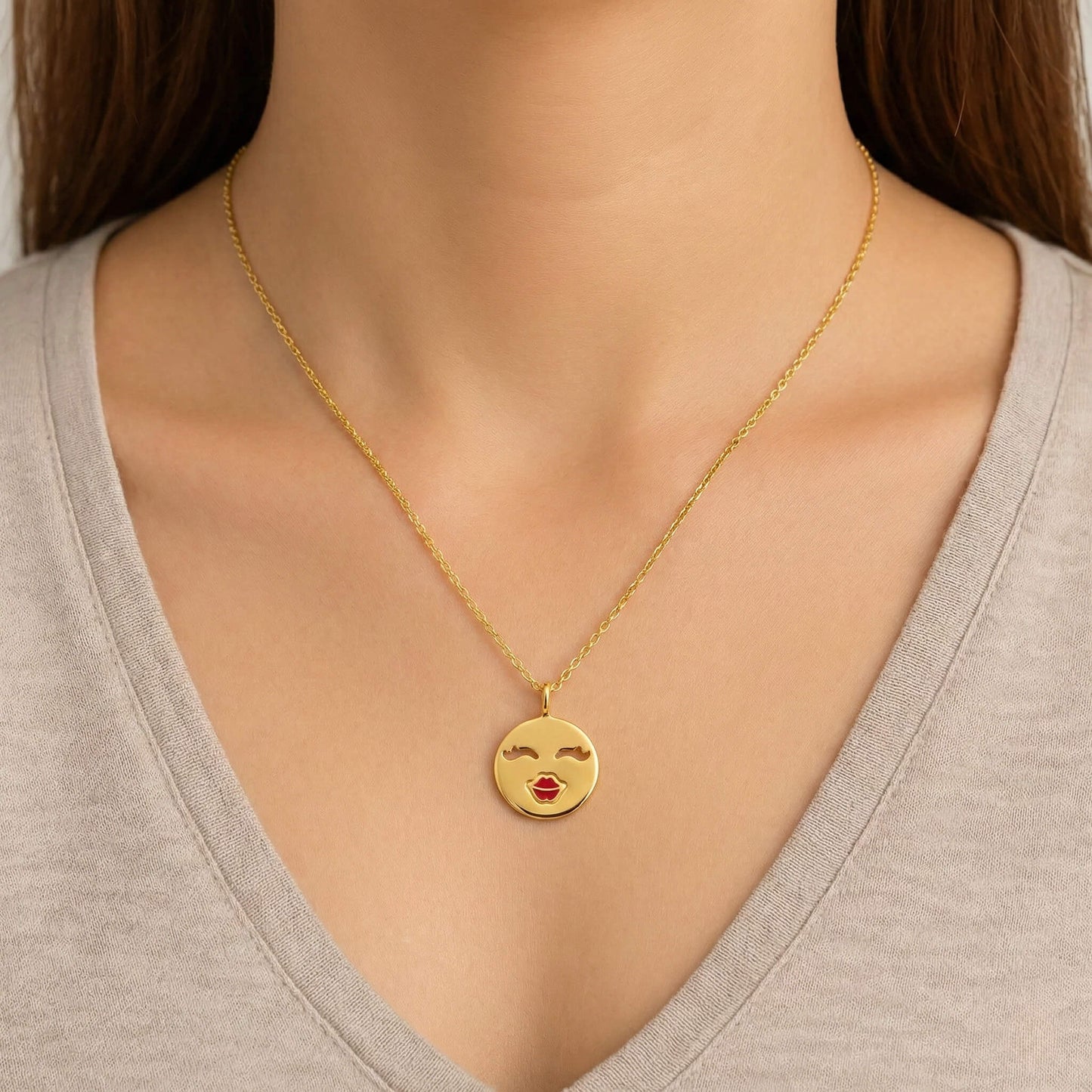 Colier din Argint Golden Kiss