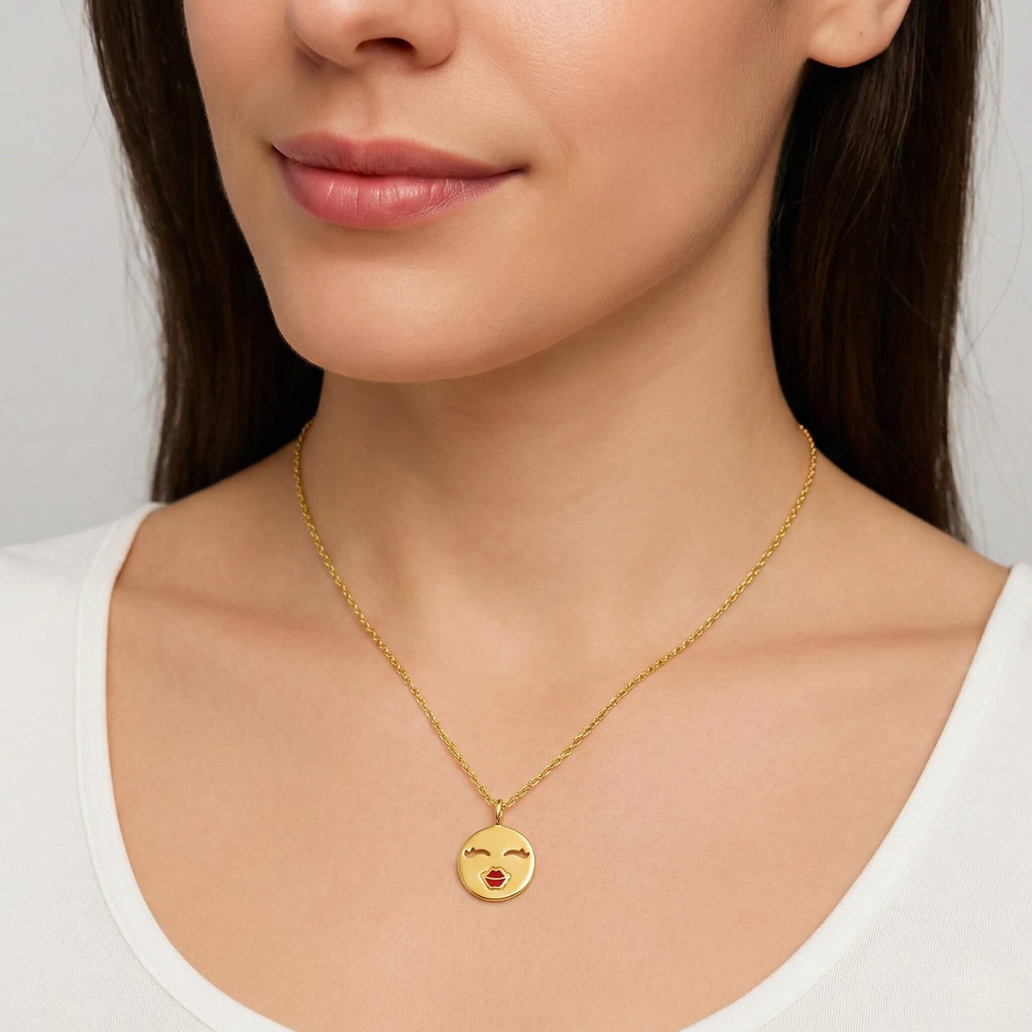 Colier din Argint Golden Kiss