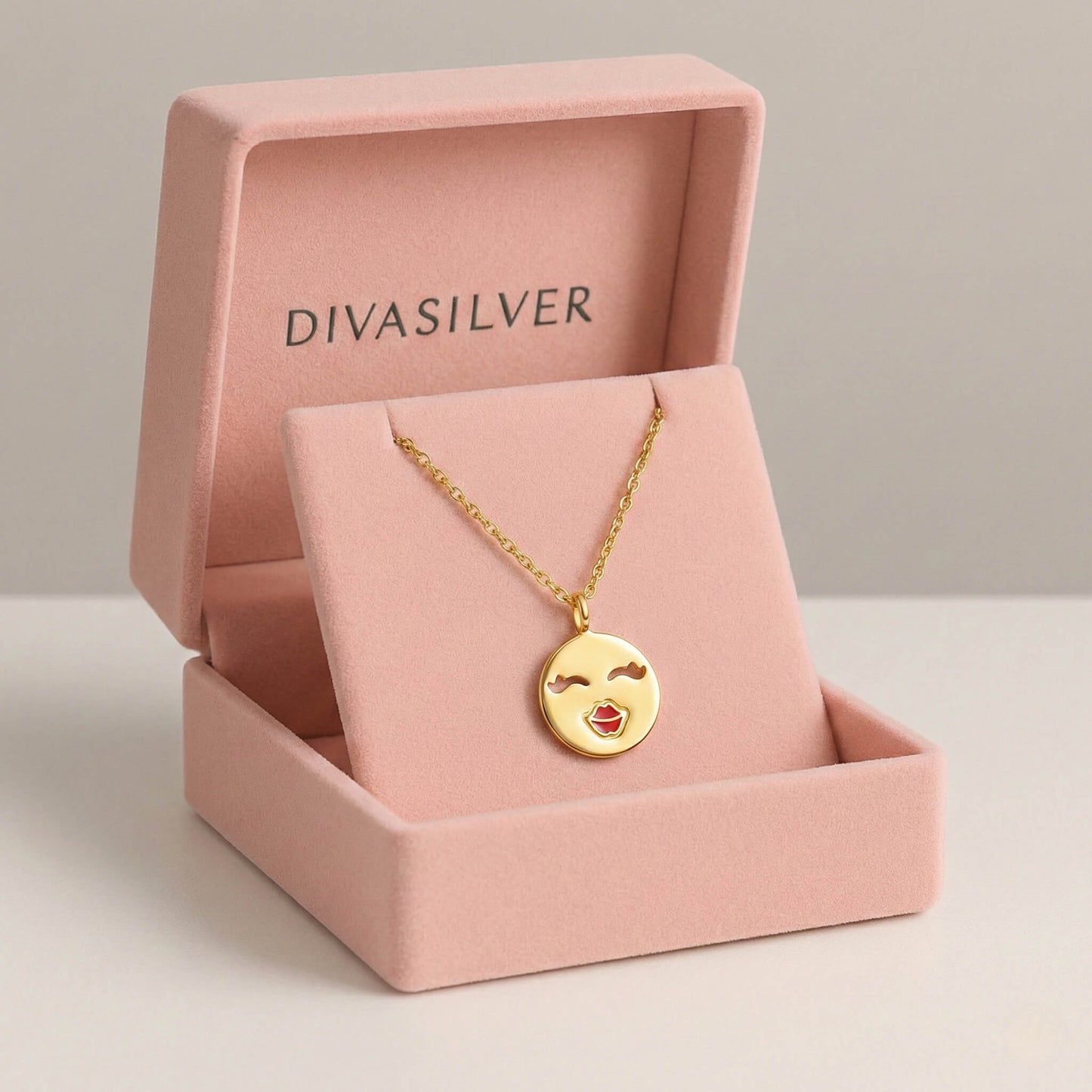 Colier din Argint Golden Kiss