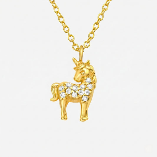 Colier din Argint Golden Unicorn