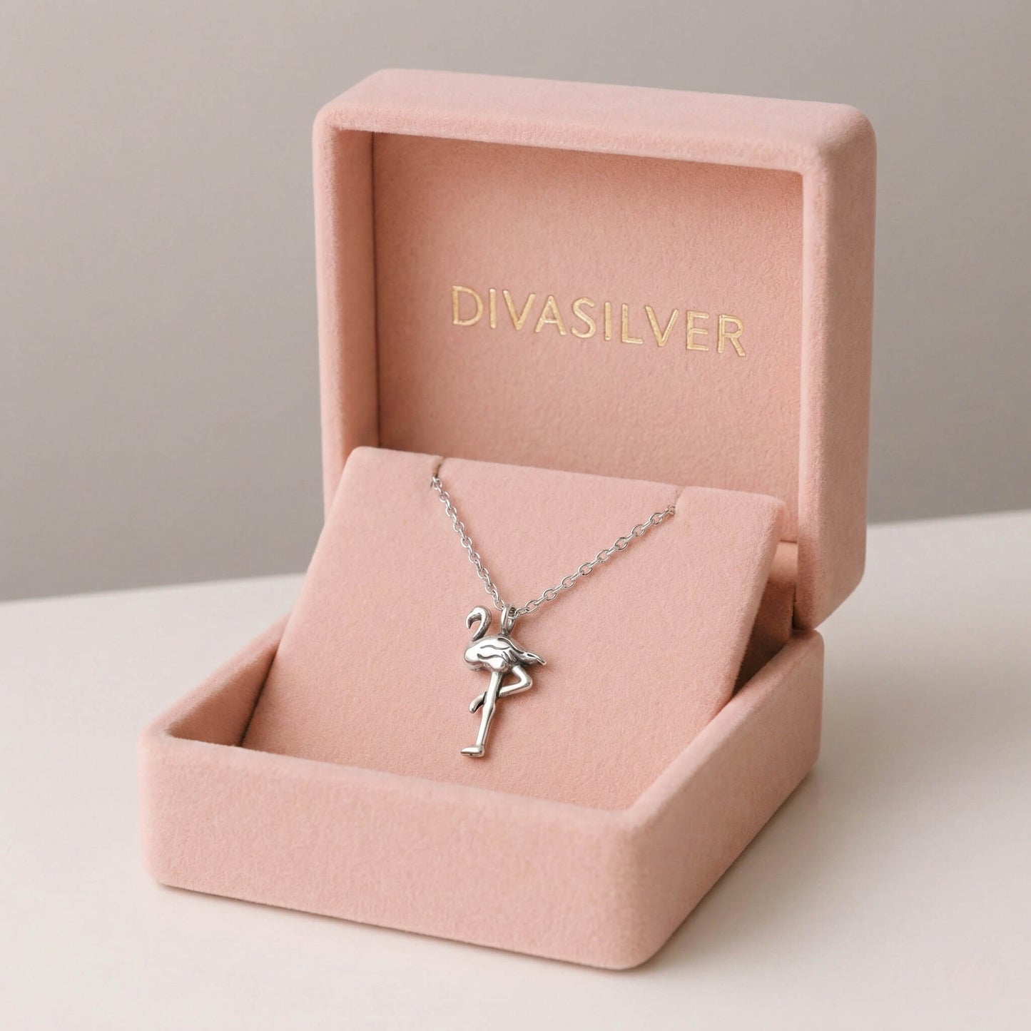 Colier din Argint Tropical Flamingo