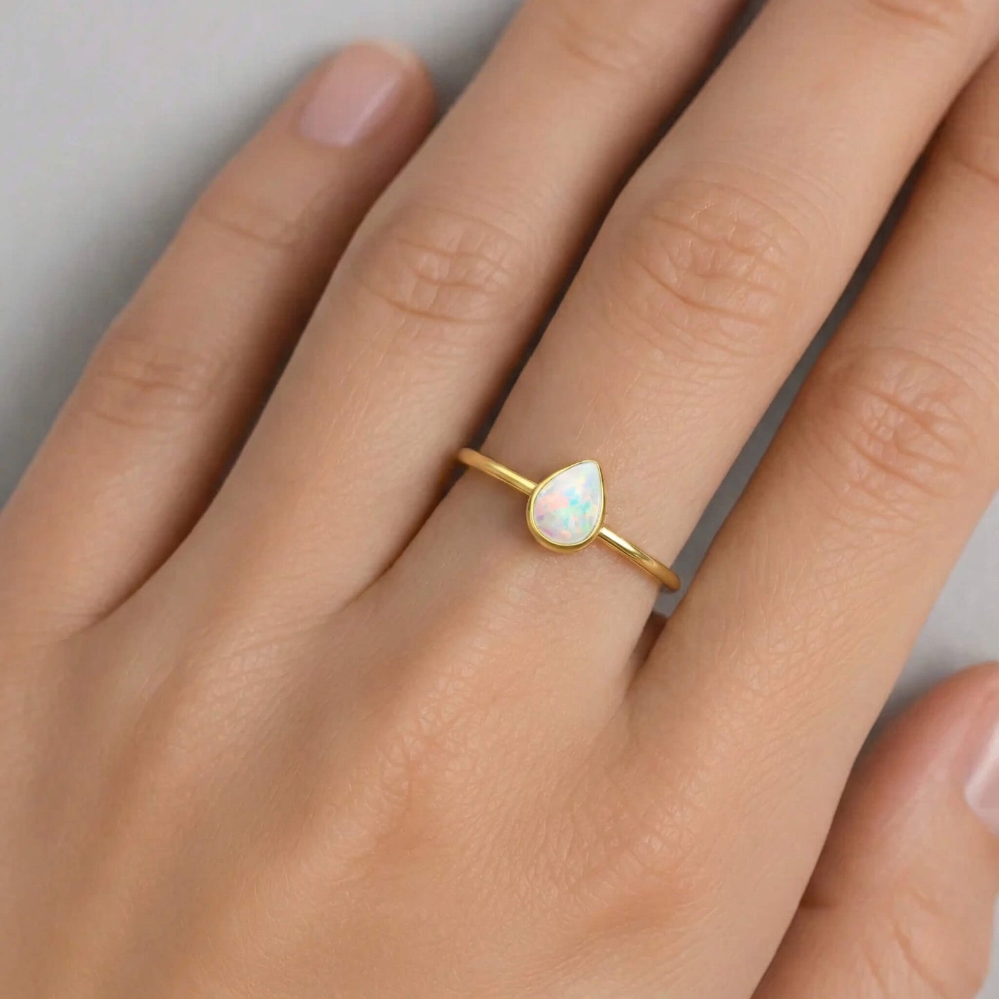 Inel Din Argint Opal Drop