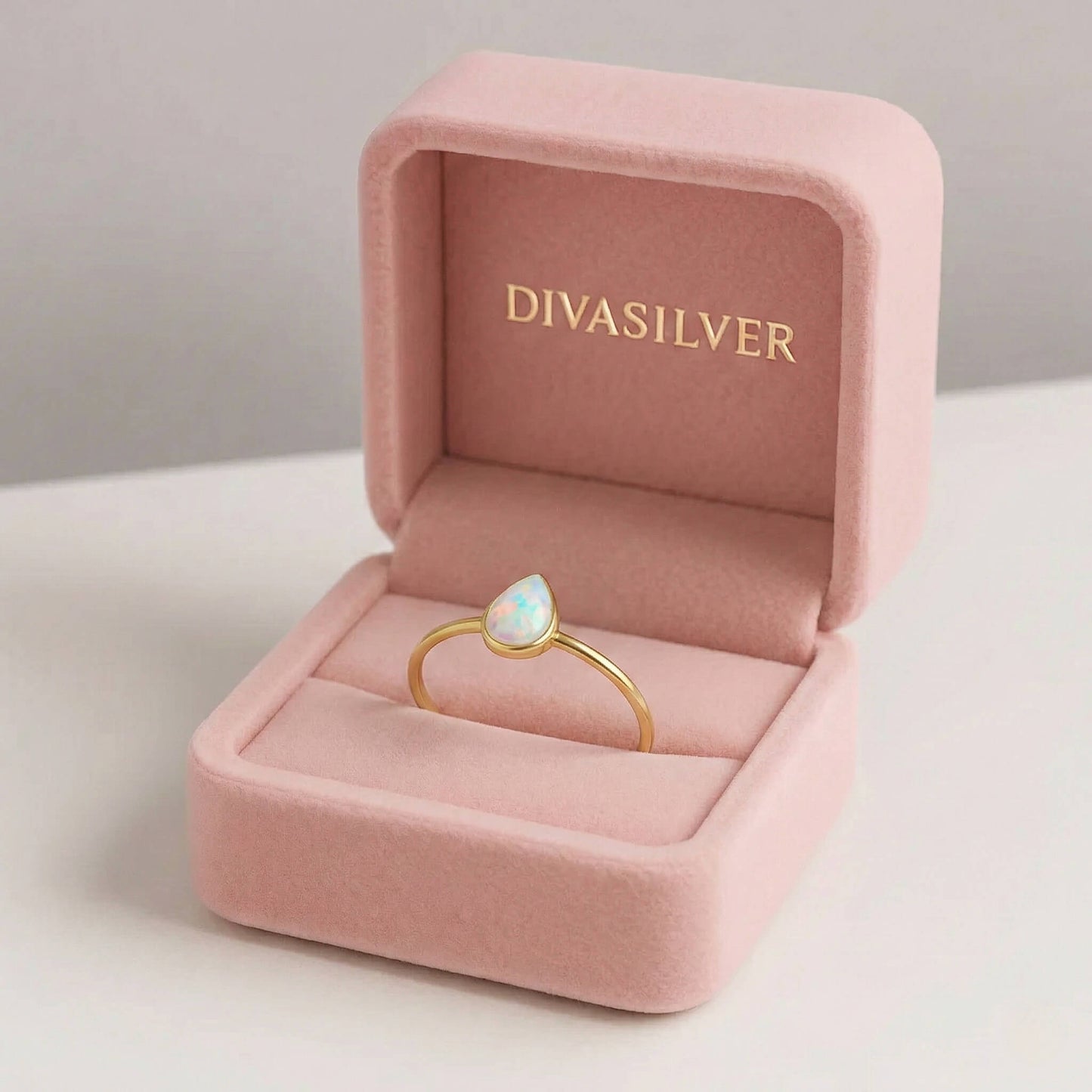 Inel Din Argint Opal Drop