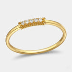 Inel din Argint Golden Crystal