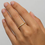 Inel din Argint Golden Crystal