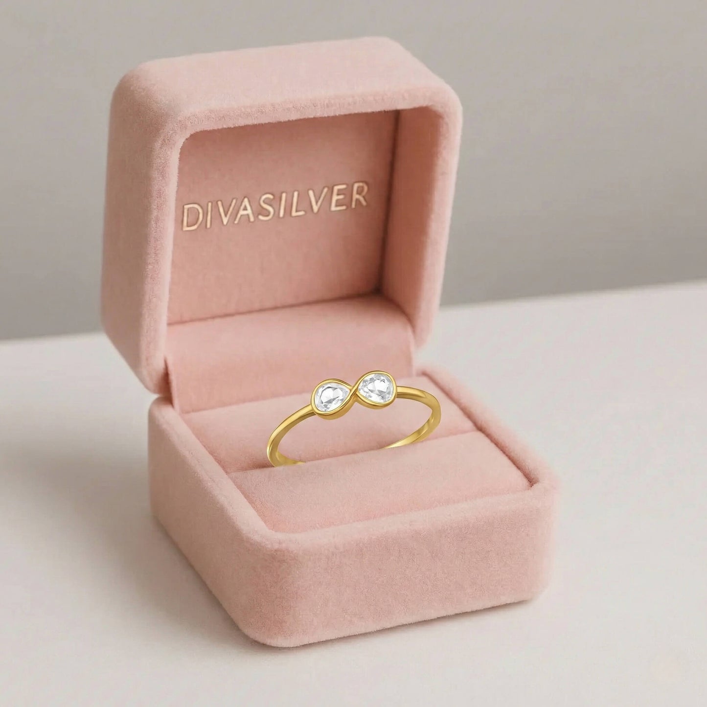 Inel din Argint Infinity Crystals