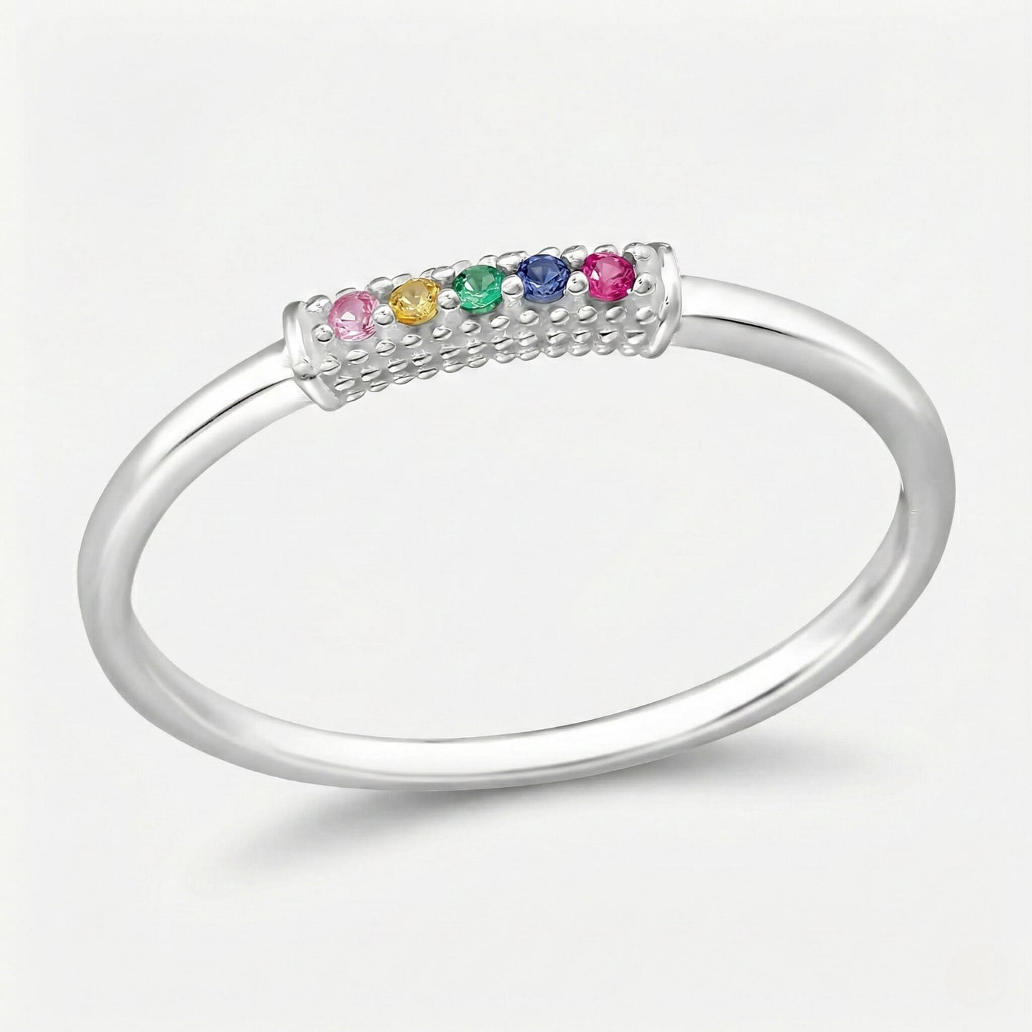 Inel din Argint Rainbow Crystal