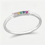 Inel din Argint Rainbow Crystal