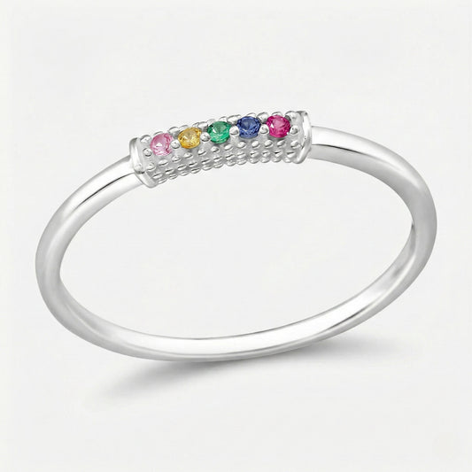 Inel din Argint Rainbow Crystal