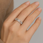 Inel din Argint Twin Diamonds