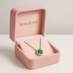 Colier din Argint Emerald Halo