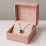 Colier din Argint Emerald Halo