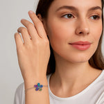 Bratara din Argint Rainbow Flower