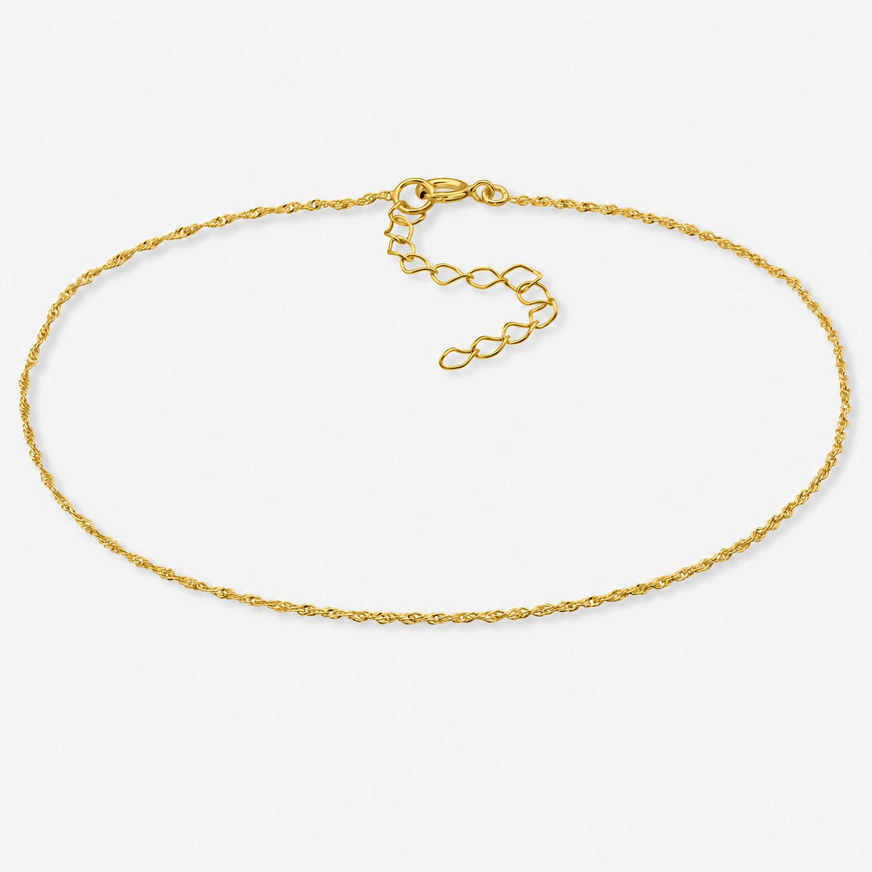 Bratara de Picior din Argint Golden Tassel pe fundal gri