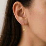 Cercei din Argint Golden Cross - prezentare 4