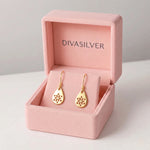 Cercei din Argint Golden Snowflake - prezentare 2