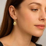 Cercei din Argint Golden Snowflake - prezentare 3