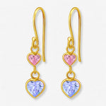Cercei din Argint Pastel Hearts pe fundal gri