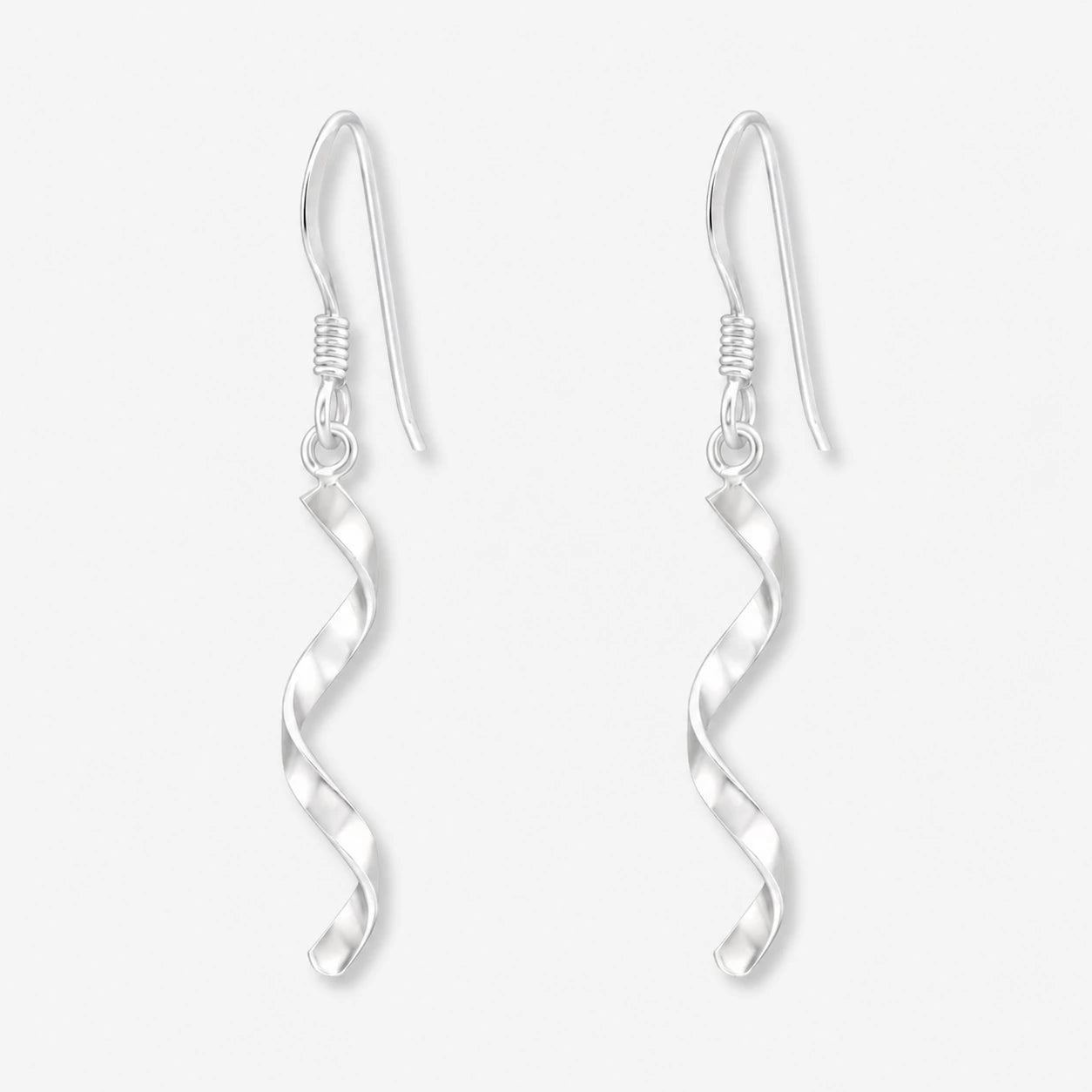 Cercei din Argint Silver Spiral pe fundal gri