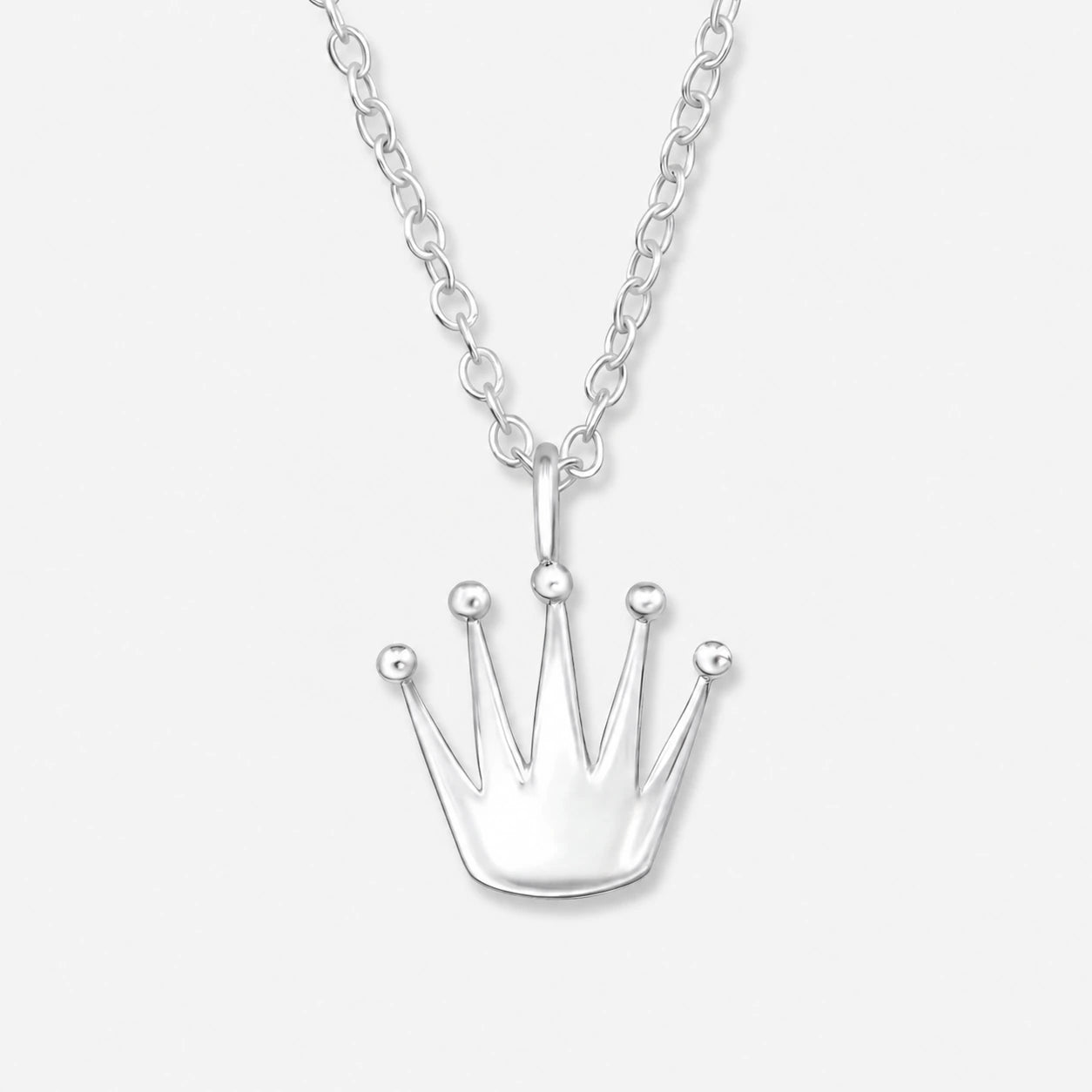 Colier din Argint Royal Crown pe fundal gri