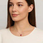 Colier din Argint Rainbow Heart - prezentare 2