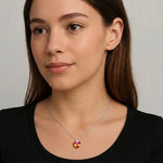 Colier din Argint Rainbow Heart - prezentare 3