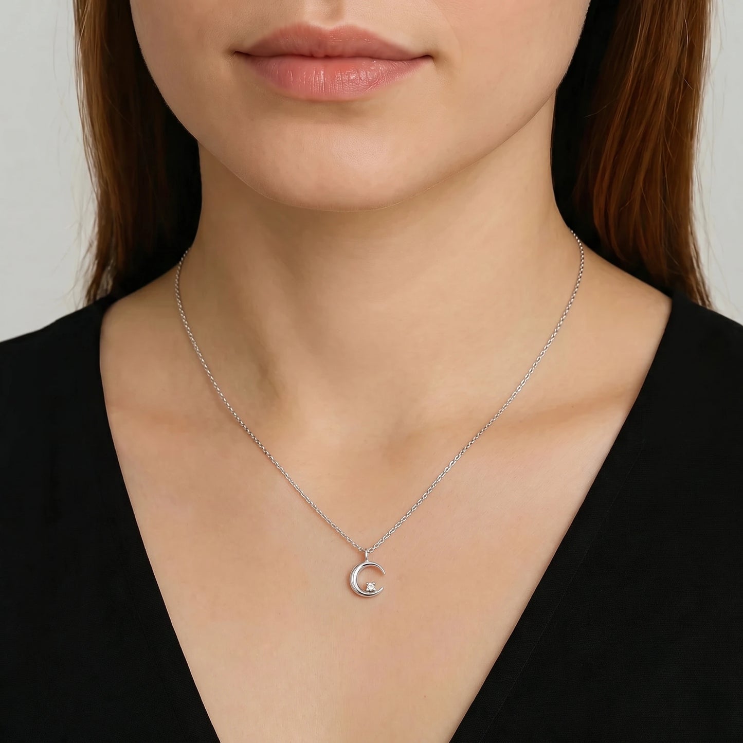 Colier din Argint Moon Crystal - prezentare 4