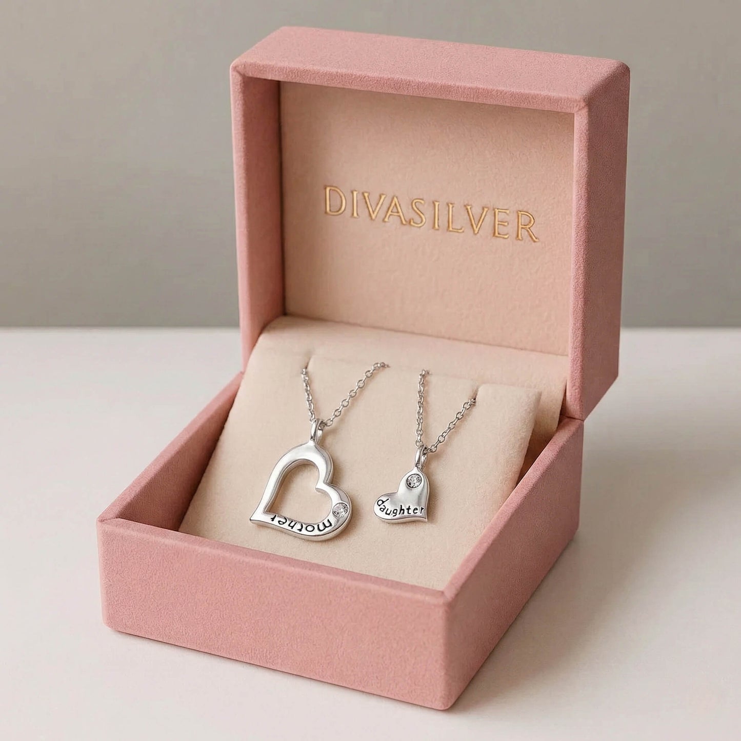 Coliere din Argint Mama si Fiica