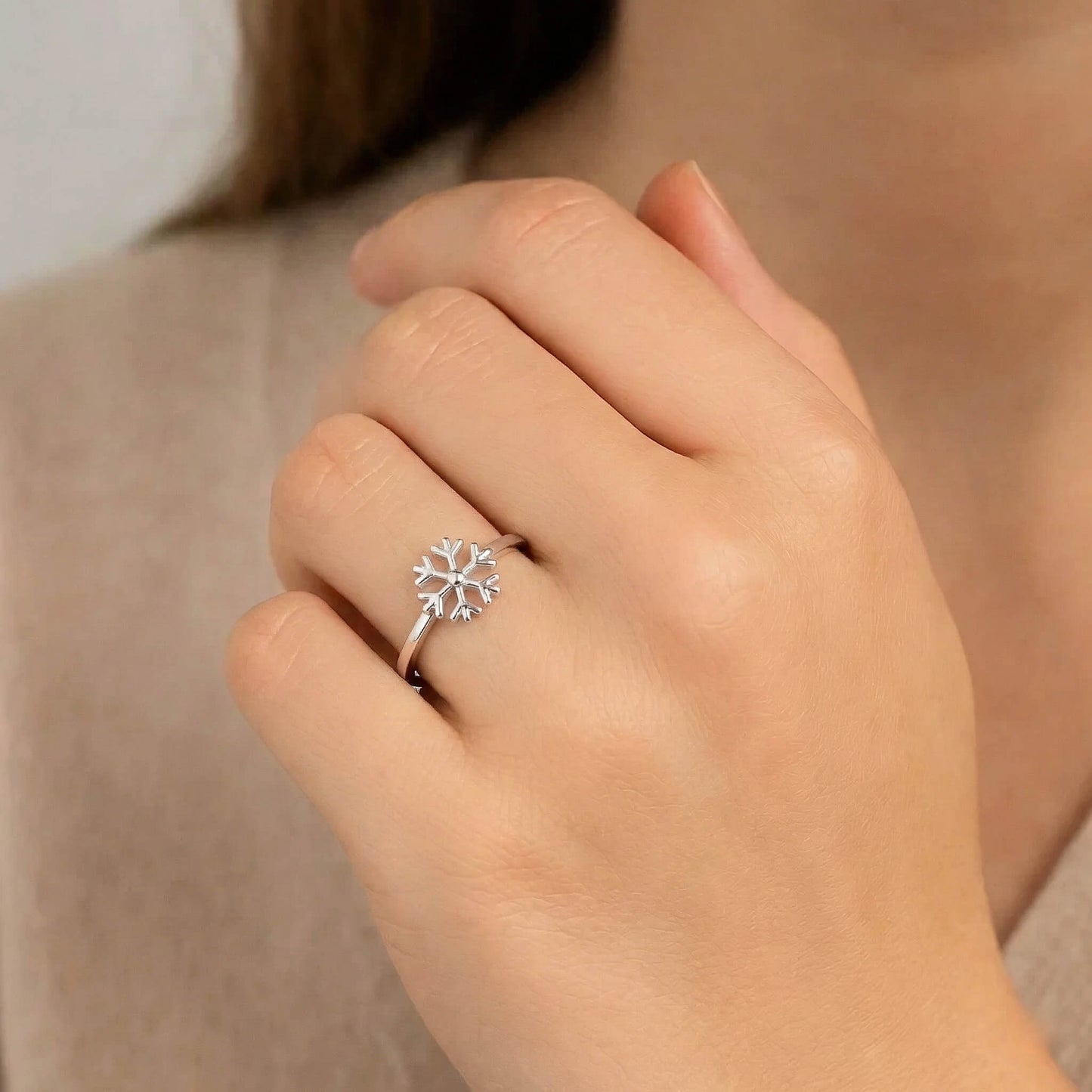 Inel din Argint Fulg de Nea
