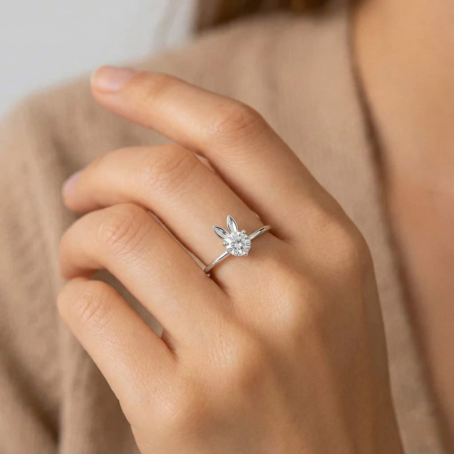 Inel din Argint Happy Rabbit