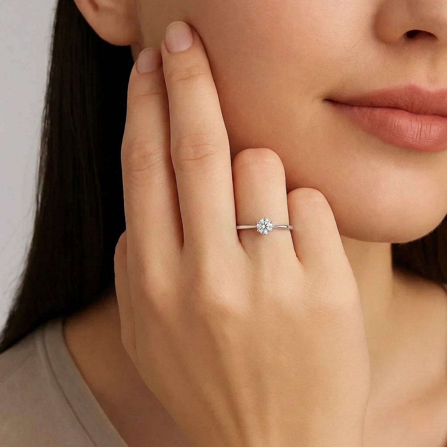 Inel din Argint White Crystal