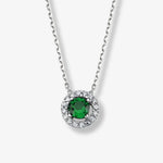 Colier din Argint Emerald Halo