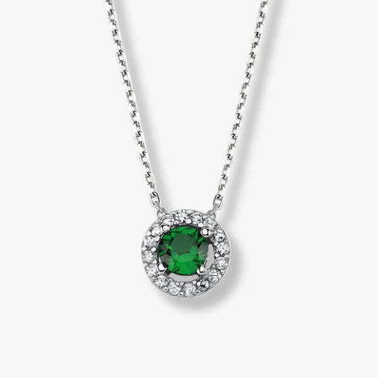 Colier din Argint Emerald Halo