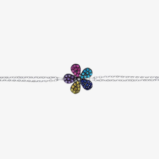 Bratara din Argint Rainbow Flower