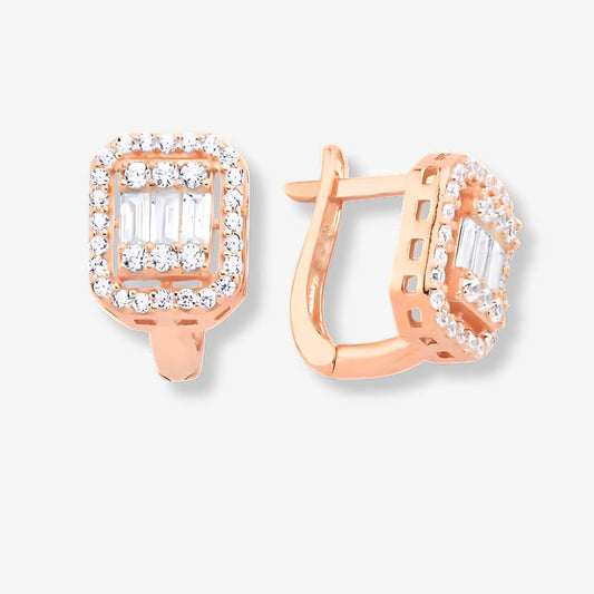 Cercei din Argint Diamond Rose