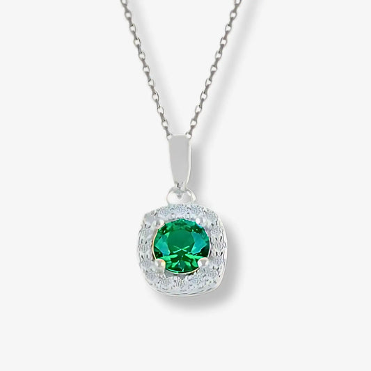 Colier din Argint Green Halo